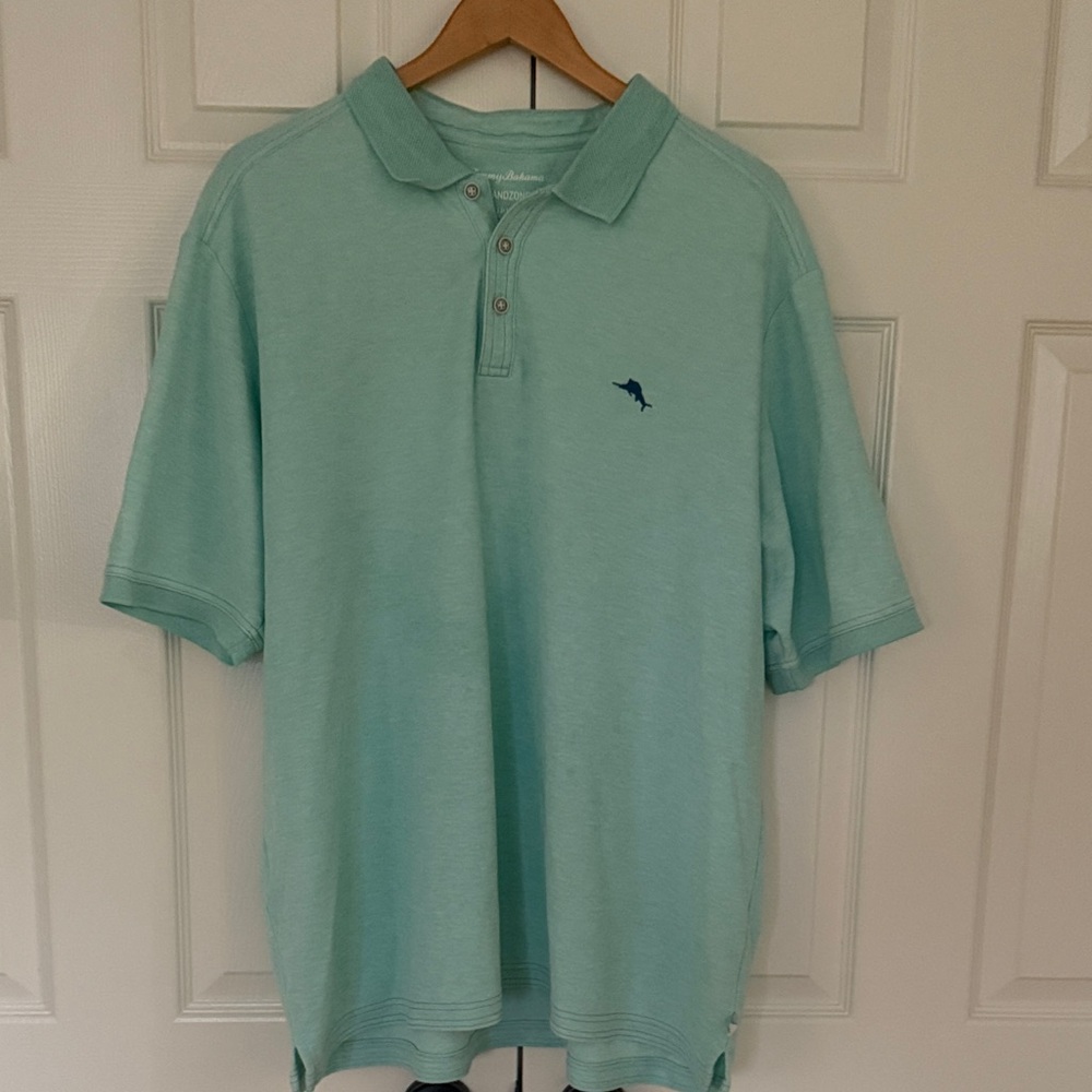 Men’s XXL Tommy Bahama Islandzone Supima mint green polo